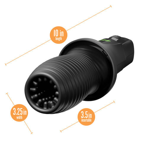 M For Men 3rd Base Oral Stroker Black Ergonomic Handle Adult Intimacy Toy > Sex Toys For Men > Masturbators > Vibrating