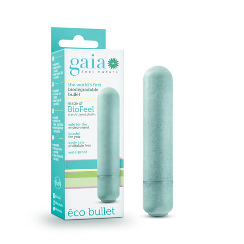 Gaia Eco Bullet (Aqua) – Eco-Friendly 8.9 cm Bullet Vibrator > Vibrators > Mini Vibrators