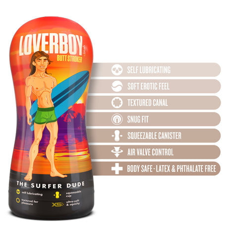 Loverboy The Surfer Dude Self-Lubricating Stroker for Men Strokers - Manual
