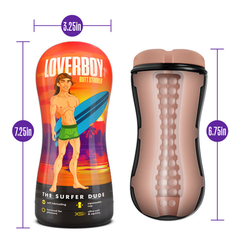 Loverboy The Surfer Dude Self-Lubricating Stroker for Men Strokers - Manual