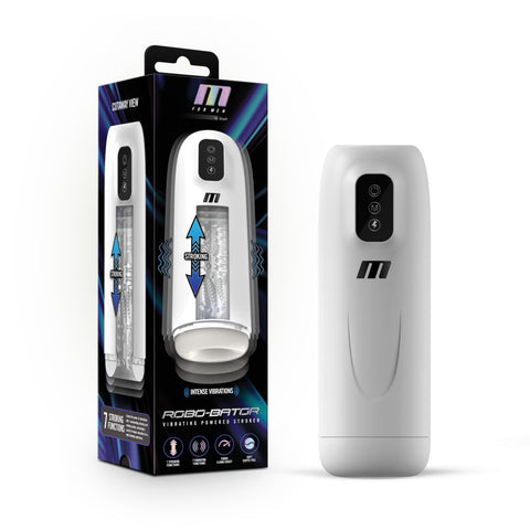 M for Men Robo-Bator White Vibrating Male Masturbator Toy White > Sex Toys For Men > Masturbators > Vibrating