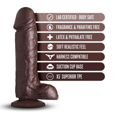 Loverboy The Movie Star - Chocolate 20.3 cm (8'') Dong Dildos & Dongs