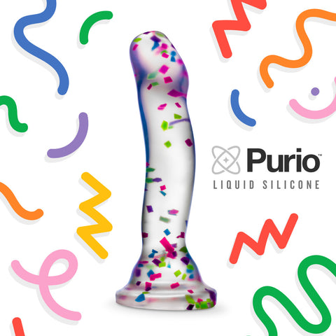 Hanky Panky Confetti Filled Clear Dildo Glow in the Dark Adult Toy DONGS