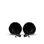 Noir Pom Adjustable Nipple Clamps with Black Furry Tips – Sensation Play Accessory > Sex Toys > Nipple Clamps