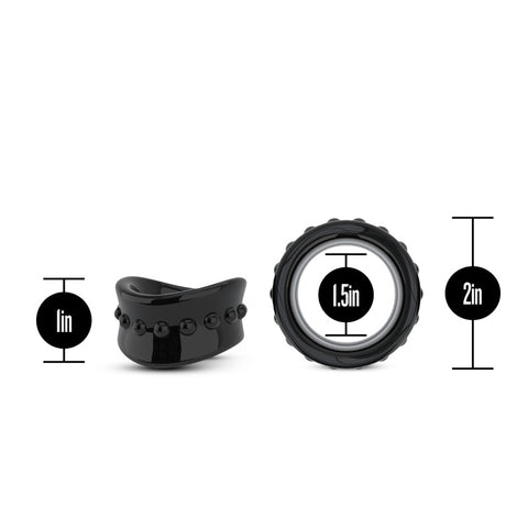 Stay Hard Beef Ball Stretcher Snug 1.5 Inch Black > Sex Toys For Men > Ball Stretchers