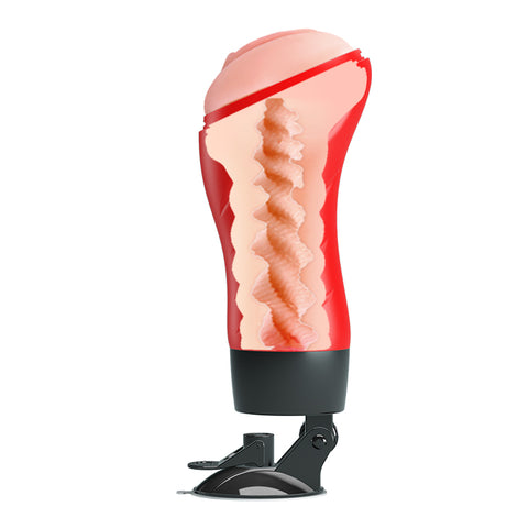 Crazy Bull Delia Vibrating Stroker Vibrating Vagina Stroker with Suction Base Strokers - Auto