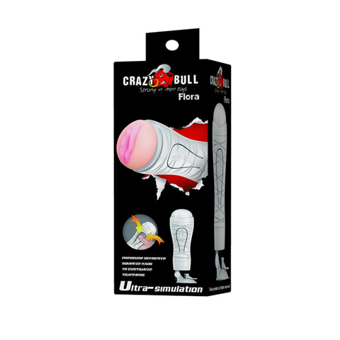 Flora Squeezable Vagina Stroker with Suction Base for Men Strokers - Manual