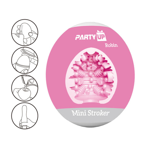 Party Up Robin Mini Stroker Compact Adult Sex Toy Strokers - Cup|Egg