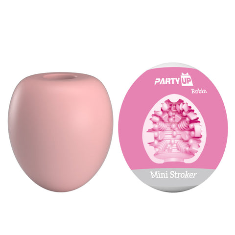 Party Up Robin Mini Stroker Compact Adult Sex Toy Pink Strokers - Cup|Egg