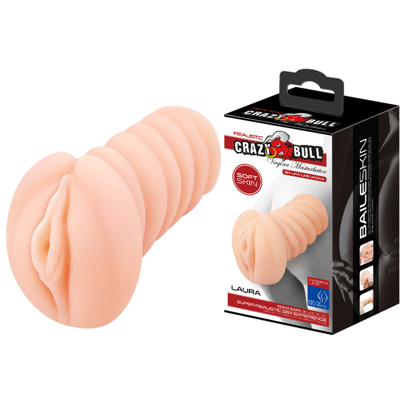 Crazy Bull Laura – Small Portable Vagina Stroker Flesh > Sex Toys For Men > Masturbators > Manual