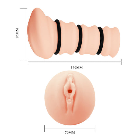 Crazy Bull Rossi Vagina Stroker with Tightening Rings for Enhanced Pleasure Strokers - Manual