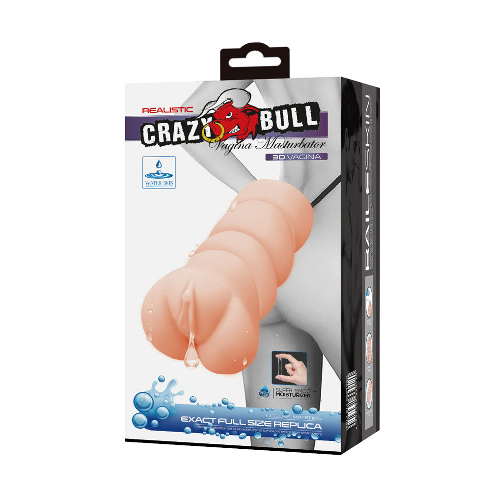 Crazy Bull Vagina Stroker Realistic Skin Tone Adult Sex Toy Strokers - Manual