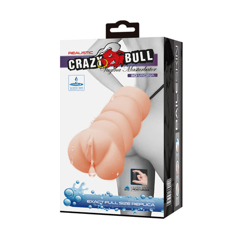 Crazy Bull Vagina Stroker Realistic Skin Tone Adult Sex Toy Strokers - Manual