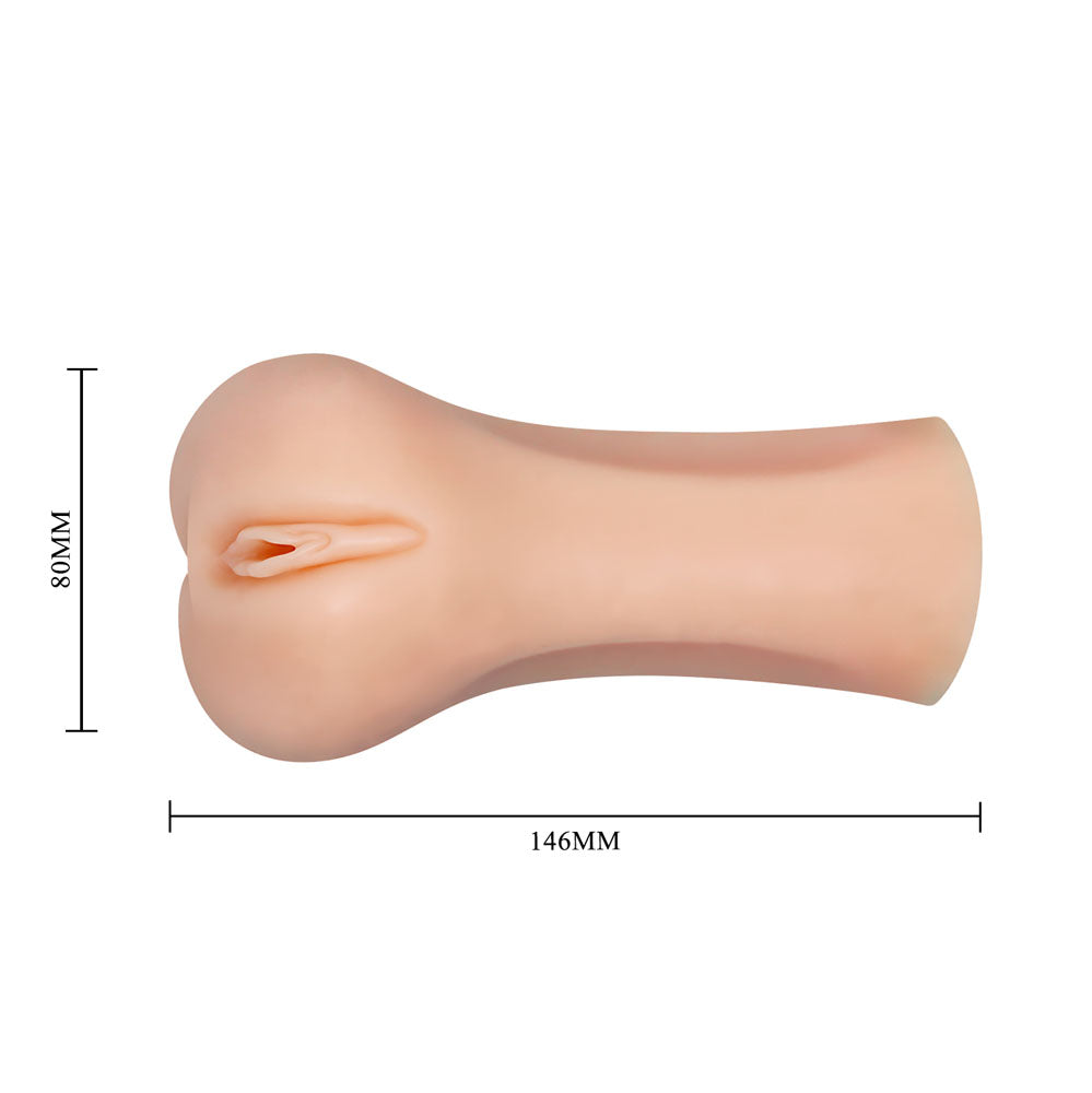 Crazy Bull Modesty Vagina Stroker 6 Inch Realistic Skin Tone Adult Toy Strokers - Manual