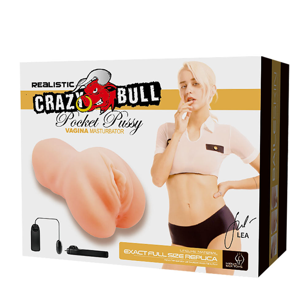Crazy Bull Lea – Vibrating Pocket Pussy Masturbator Sleeve > Sex Toys For Men > Masturbators > Vibrating