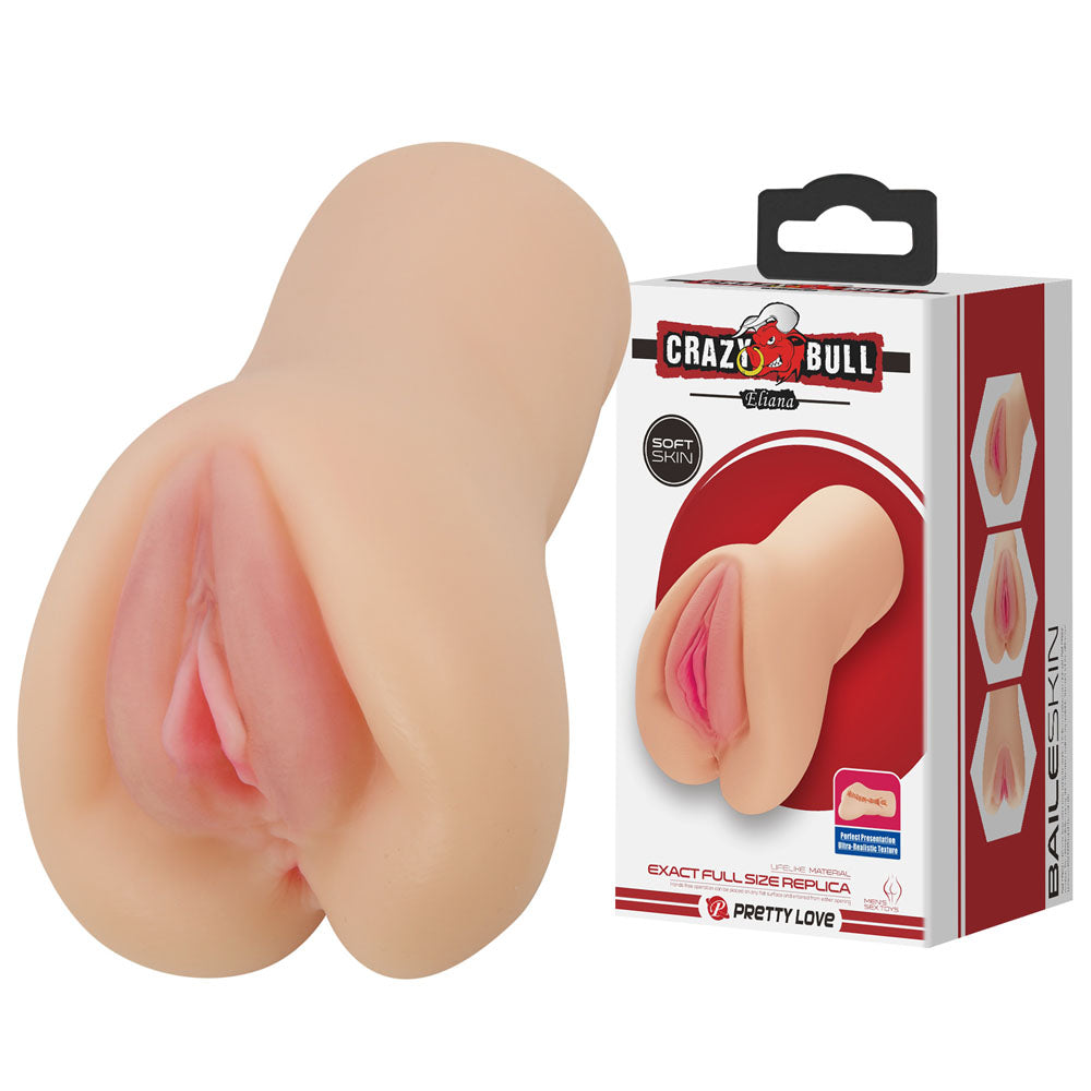 Crazy Bull Eliana Vagina Stroker Flesh Color Standard Size Beige Strokers - Manual