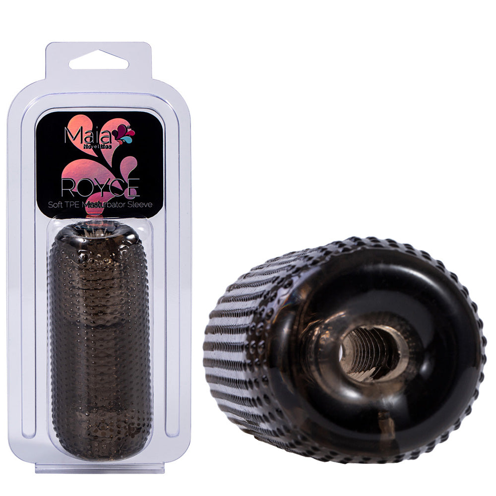 Maia ROYCE - Soft Male Stroker 12 cm Length 5 cm Diameter Black > Sex Toys For Men > Masturbators > Manual