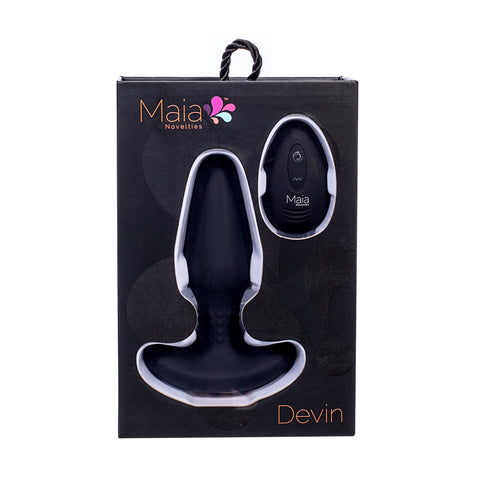 Maia DEVIN Dual Motor Butt Plug 14cm with Remote Control Butt Plugs - Vibrating