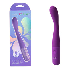 Maia CHELSI - 17.8 cm USB Rechargeable Vibrator Purple VIBRATORS