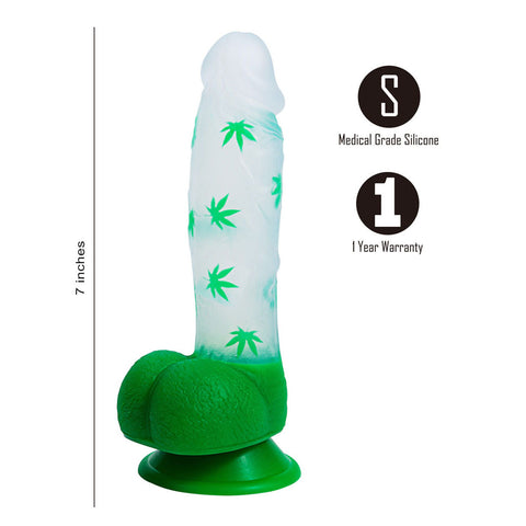 Maia LEIF - 7 Inch Leaf Print Dong with Suction Cup DONGS