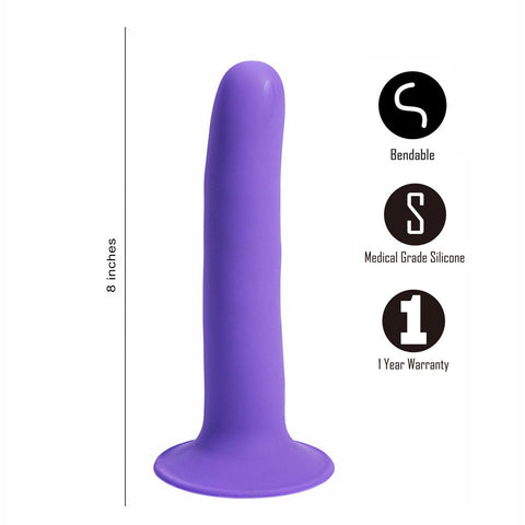 Maia Marin 7.5 Inch Flexible Dong Purple > Dildos > Neutral Dildos