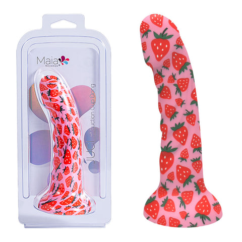 Maia JUCI 17.8 cm Dong - Silicone Suction Cup Pleasure Pink DONGS