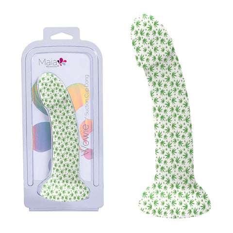 Maia Wowie Glow in Dark 17.8 cm Dong Silicone Adult Sex Toy White DONGS