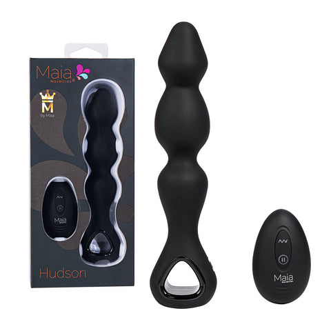 Maia Hudson Anal Vibrator with Wireless Remote Control Black Butt Plugs - Vibrating