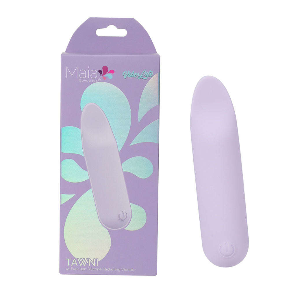 Maia Tawni (Lavender) – USB Rechargeable 9 cm Silicone Bullet Vibrator with Flickering Tip Purple > Vibrators > Mini Vibrators Main image