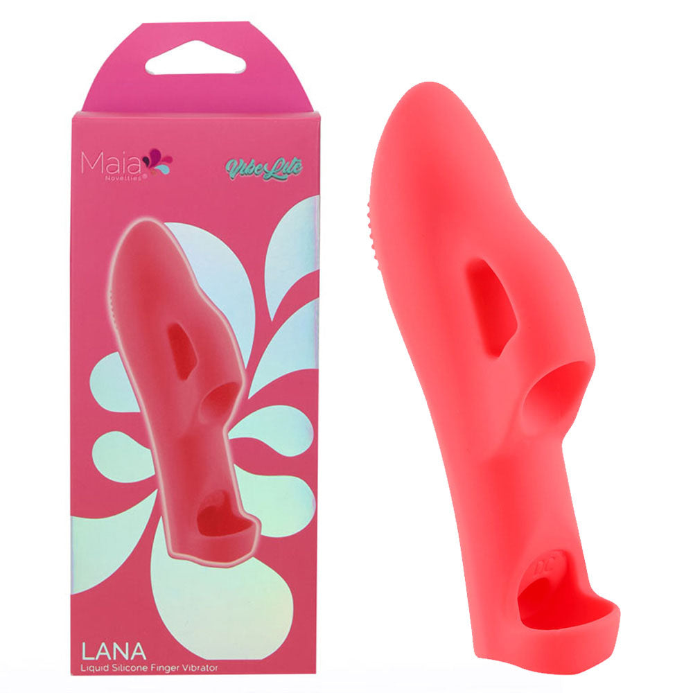 Maia Lana – USB Rechargeable Silicone Finger Vibrator Red Finger Stimulator