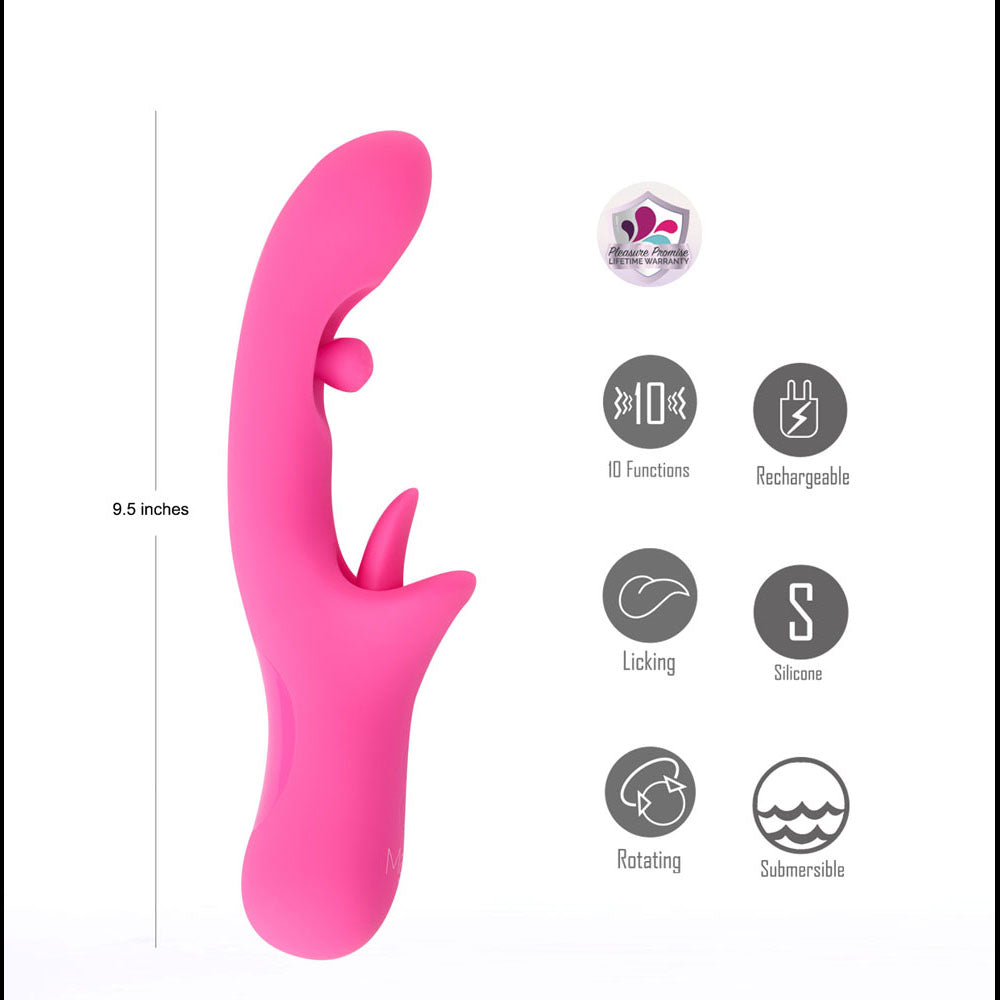 Maia Alora – USB Rechargeable Rotating and Licking Luxury Vibrator 24.1 cm > Vibrators > Unconventional