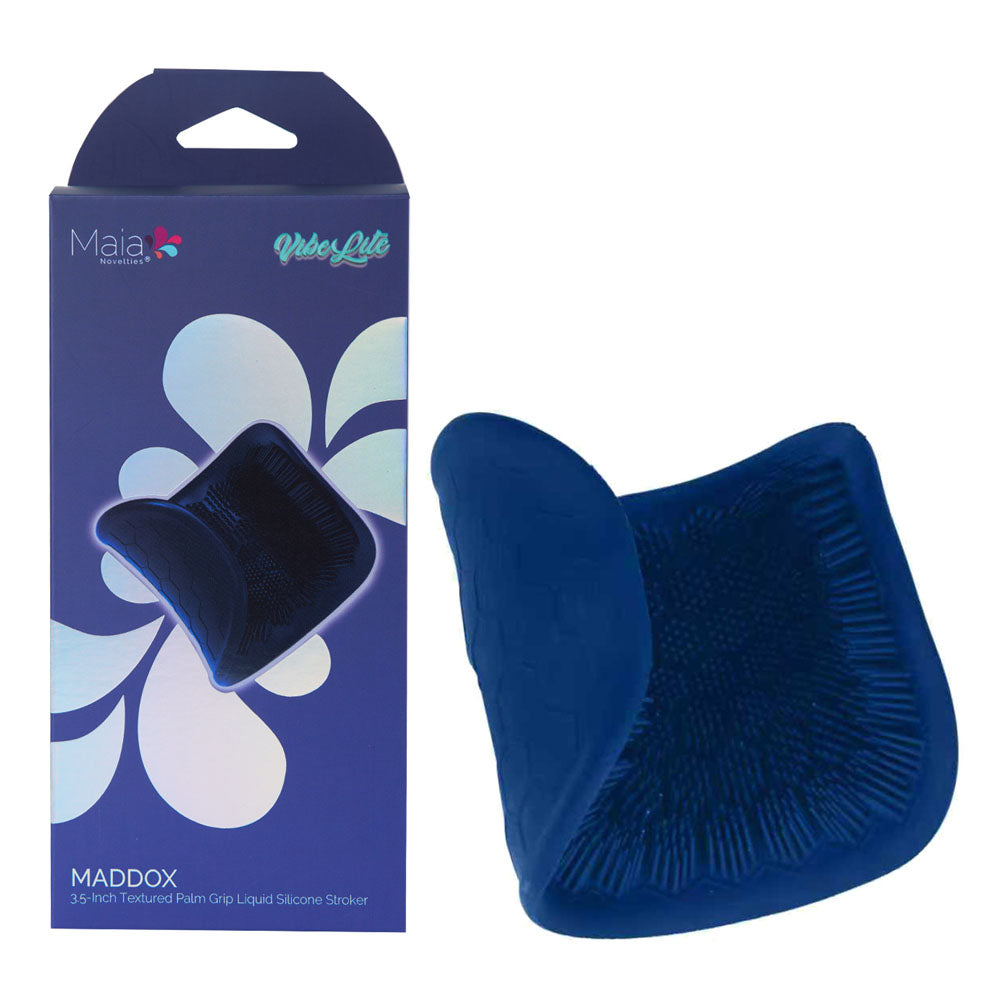 Maia Maddox – Textured Liquid Silicone Stroker Sleeve Blue > Sex Toys For Men > Masturbators > Manual Main image