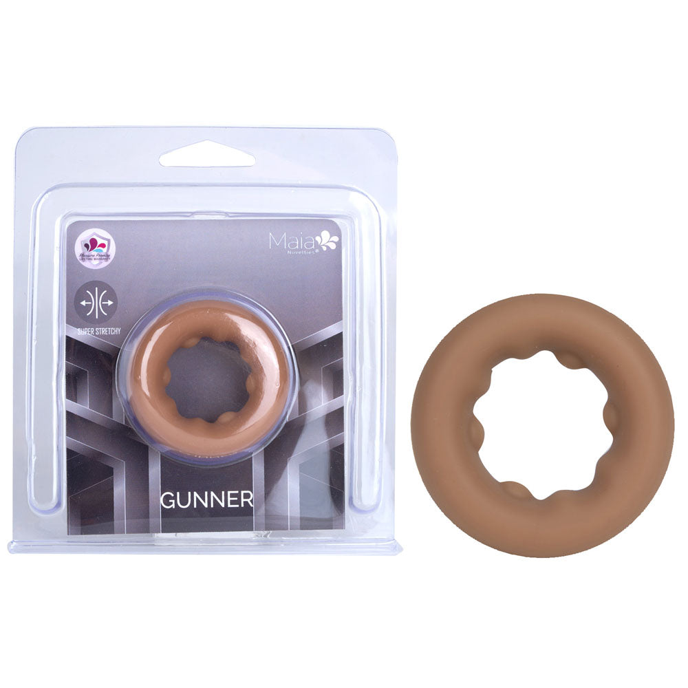 Maia Gunner (Caramel Tan Brown) – Stretchy Liquid Silicone Cock Ring Tan > Cock Ring > Single