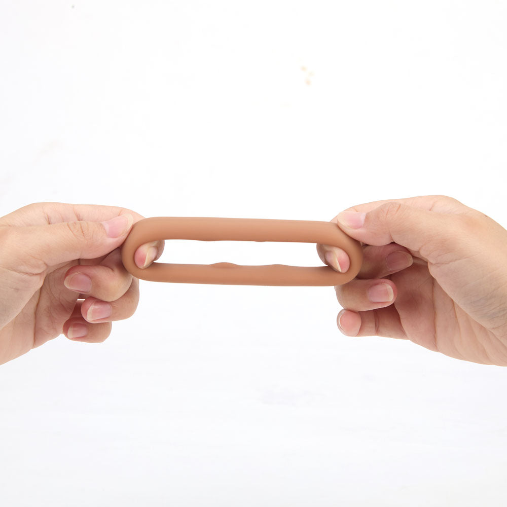 Maia Gunner (Caramel Tan Brown) – Stretchy Liquid Silicone Cock Ring > Cock Ring > Single