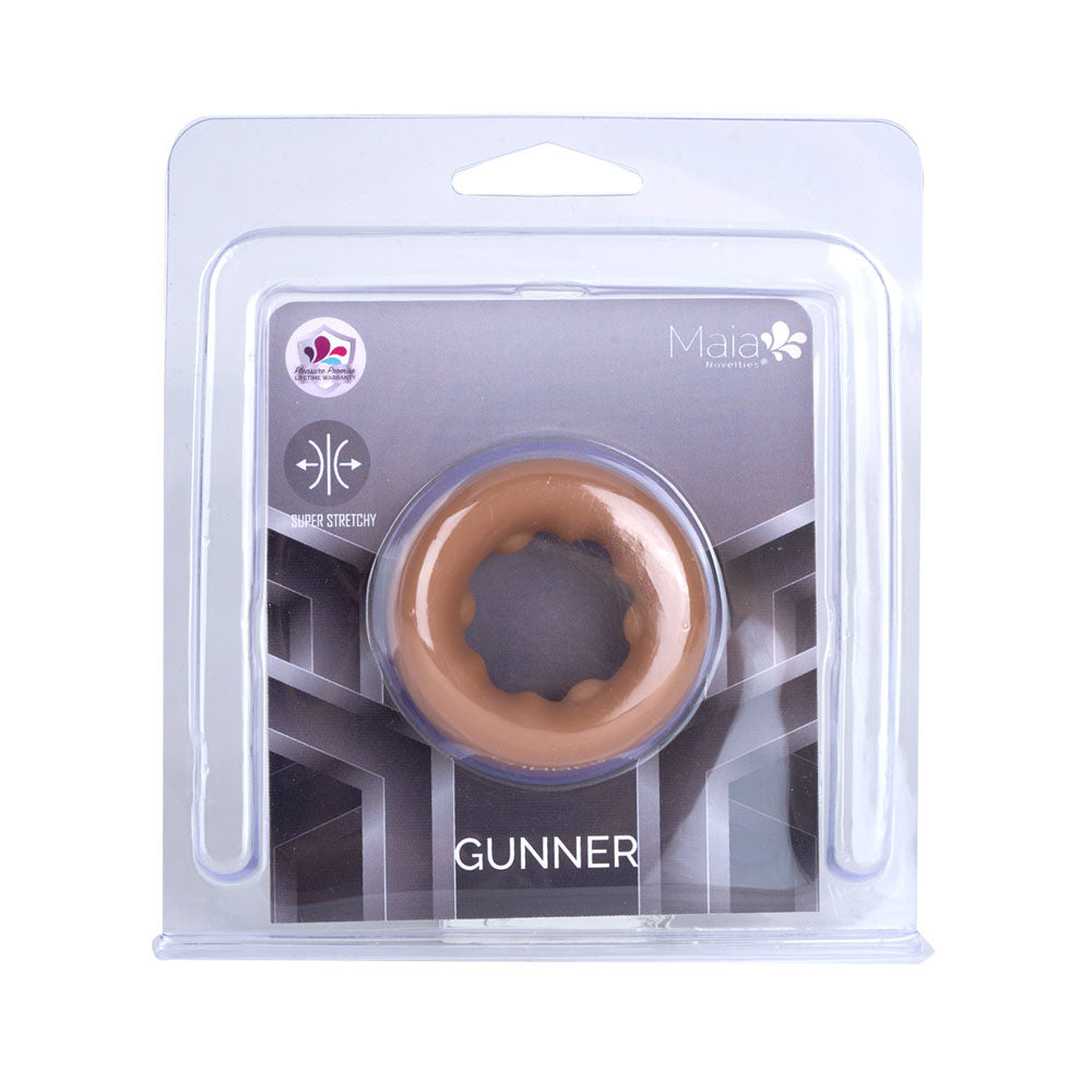 Maia Gunner (Caramel Tan Brown) – Stretchy Liquid Silicone Cock Ring > Cock Ring > Single