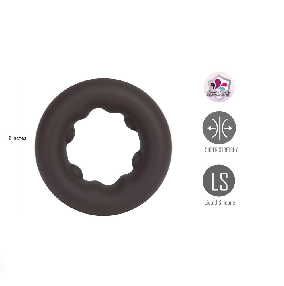 Maia Gunner (Chocolate Dark) – Stretchy Liquid Silicone Cock Ring > Cock Ring > Single