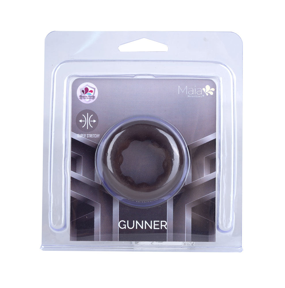 Maia Gunner (Chocolate Dark) – Stretchy Liquid Silicone Cock Ring > Cock Ring > Single