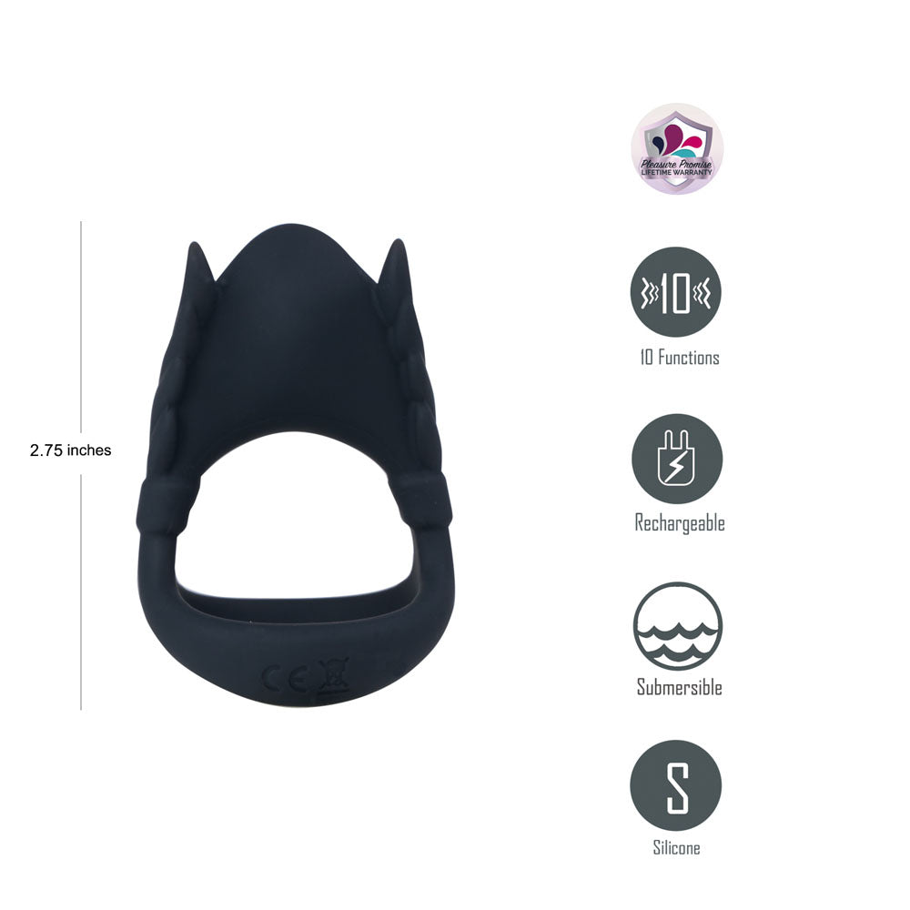Maia Rocky USB Rechargeable Medical-Grade Silicone Vibrating Cock and Balls Ring > Cock Ring > Vibrating