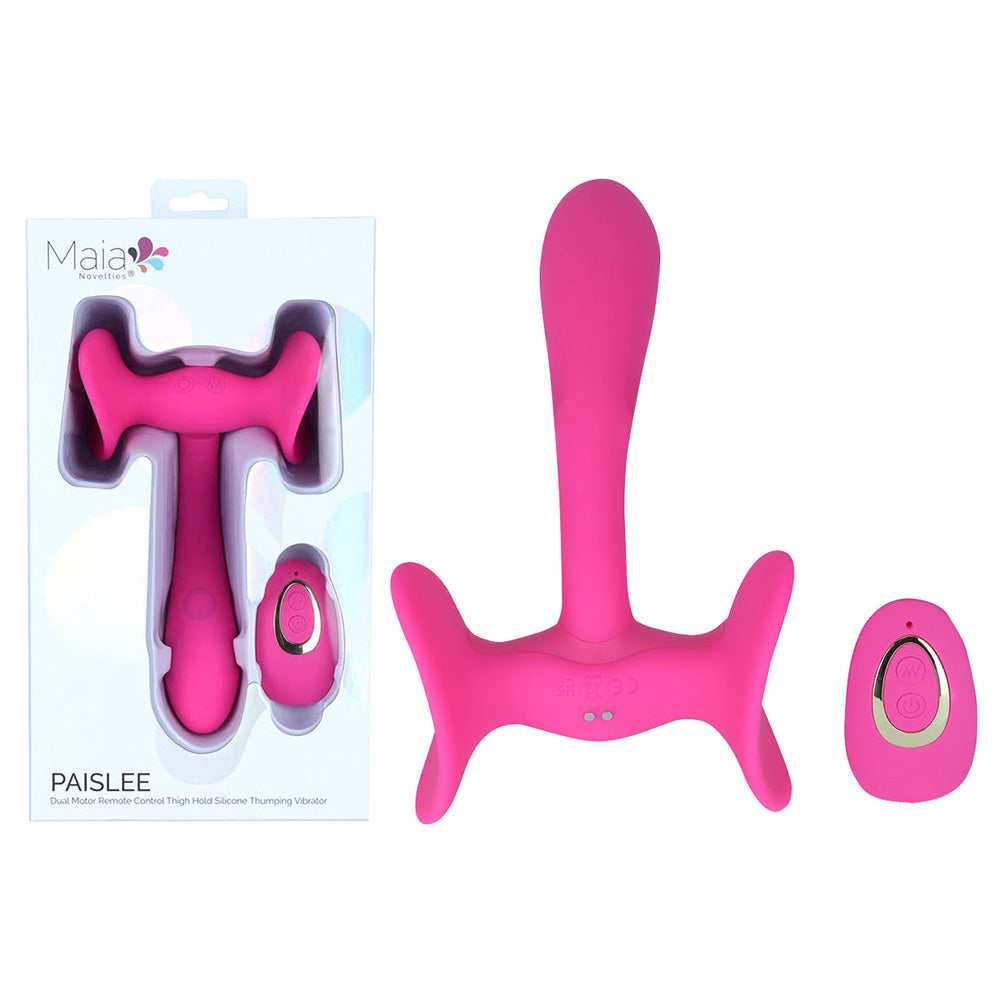 Maia Paislee – 16.5 cm USB Rechargeable Thigh-Hold Vibrator Pink > Vibrators > Unconventional