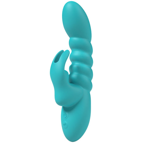 Party Up Brynlyn Teal 18.2 cm USB Rechargeable Rabbit Vibrator VIBRATORS-RABBIT