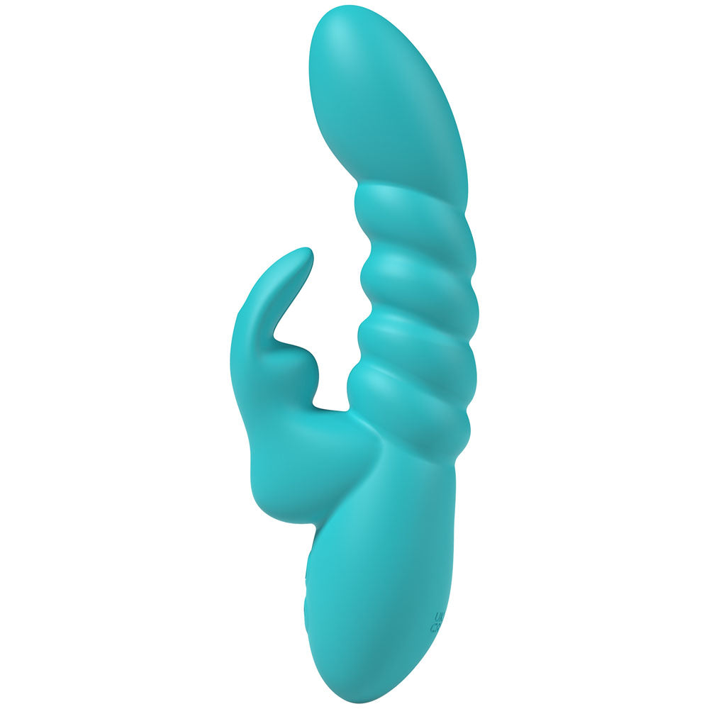 Party Up Brynlyn (Teal) – USB Rechargeable 18.2 cm Rabbit Vibrator > Vibrators > Ladies > Rabbit