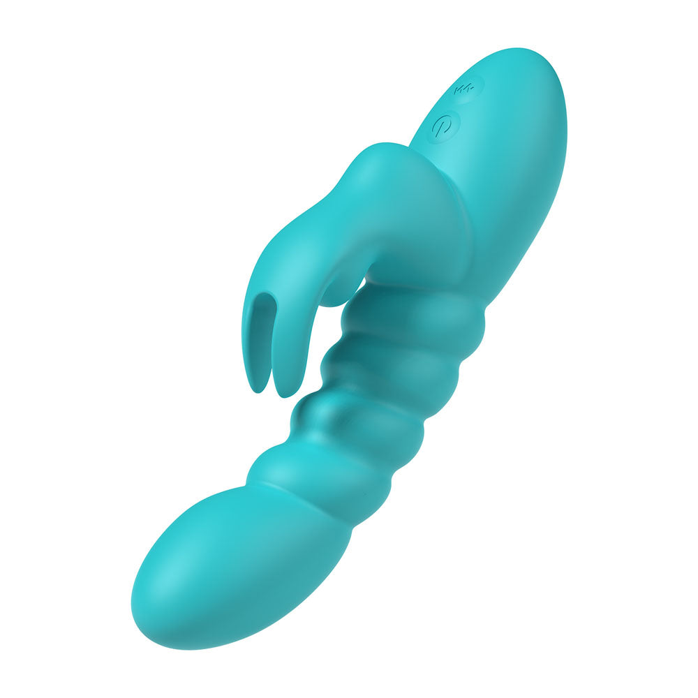 Party Up Brynlyn Teal 18.2 cm USB Rechargeable Rabbit Vibrator VIBRATORS-RABBIT