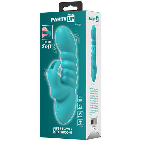 Party Up Brynlyn Teal 18.2 cm USB Rechargeable Rabbit Vibrator VIBRATORS-RABBIT