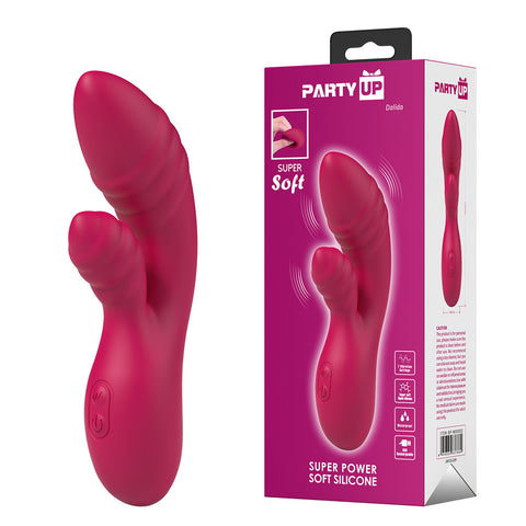 Party Up Dalida 16.2 cm USB Rechargeable Rabbit Vibrator Pink VIBRATORS-RABBIT