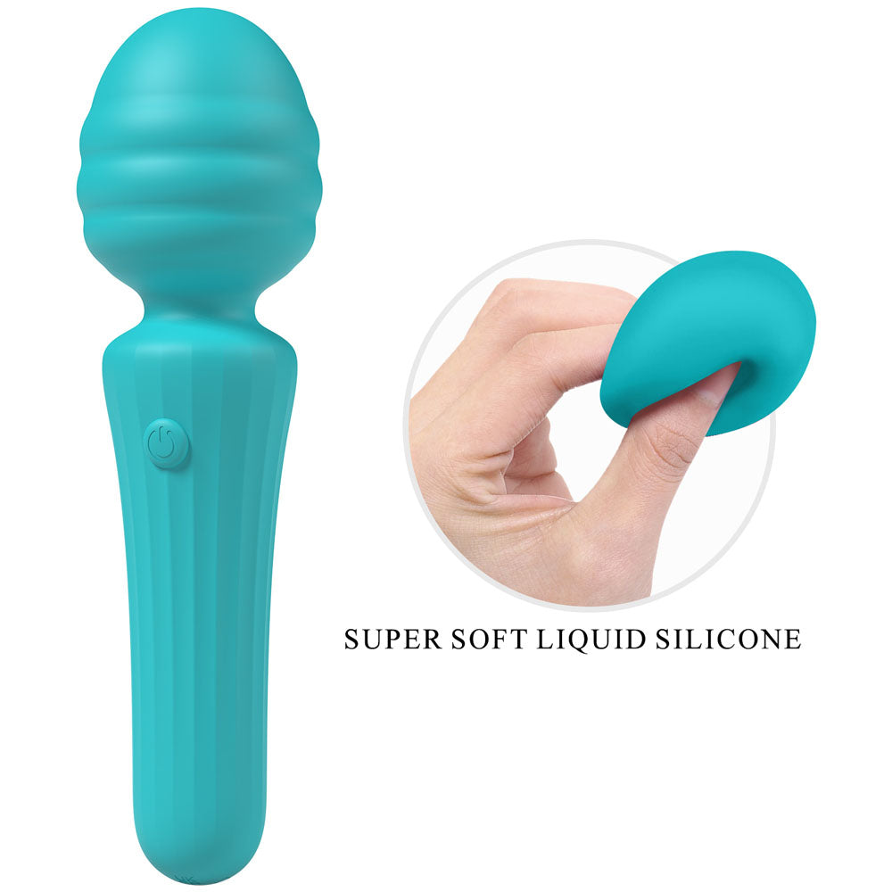 Party Up Duuna Teal 16.9 cm USB Rechargeable Massage Wand Electric Massager