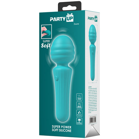 Party Up Duuna Teal 16.9 cm USB Rechargeable Massage Wand Electric Massager