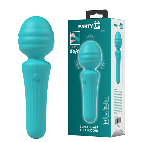 Party Up Duuna Teal 16.9 cm USB Rechargeable Massage Wand Teal Electric Massager