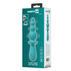 Party Up Evajane Teal 17.1 Centimeter Beaded Vibrator > Anal Range > Vibrating Butt Plugs