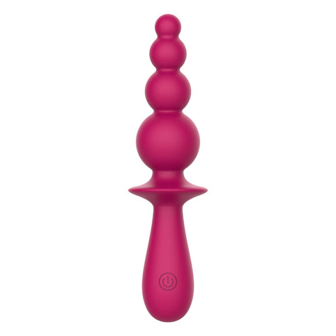 Party Up Evajane 17.1 Centimeter USB Rechargeable Beaded Vibrator Butt Plugs - Vibrating