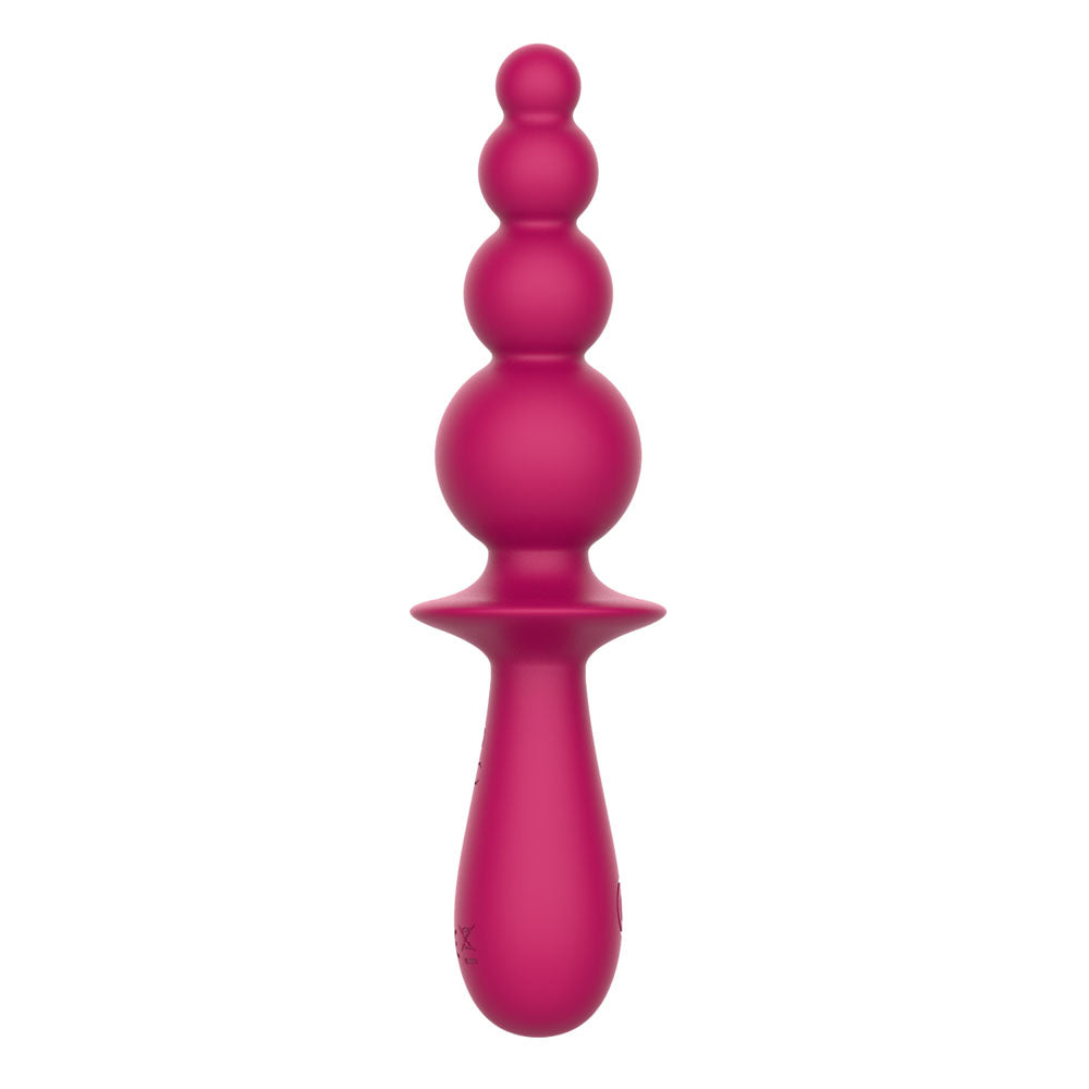Party Up Evajane 17.1 Centimeter USB Rechargeable Beaded Vibrator Butt Plugs - Vibrating